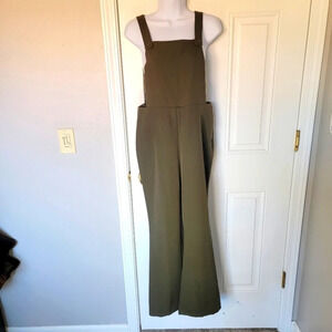 Romeo and Juliet Couture Bib Overalls Jumpsuit Olive Green M